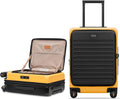 LEVEL8 Top Opening Carry on Luggage with Narrow Trolley Handle, Large Suitcases with Wheels Airline Approved, Expandable Hardside Luggage with Spinner Wheel for Men Women, 20 Inch, Yellow